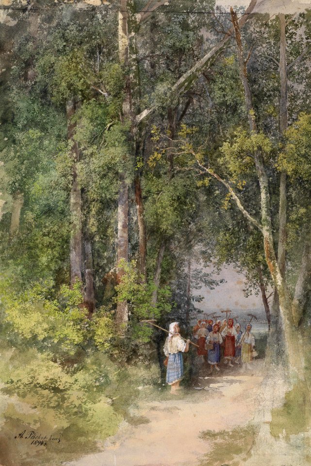 Andrej Alexeevitch Redkovsky Russische Mägde mit Rechen 1894