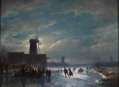 Andreas Schelfhout - Winterlandschap