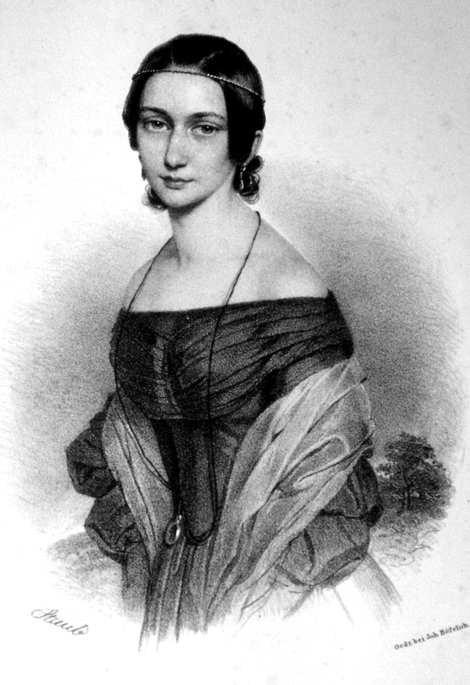 Andreas Staub - Clara Wieck (Lithographie 1839, cropped)