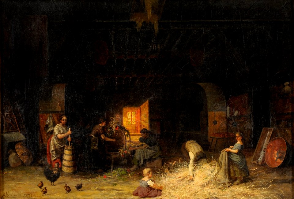 Andreas Kielmann Vorbereitungen für das Dorffest 1873
