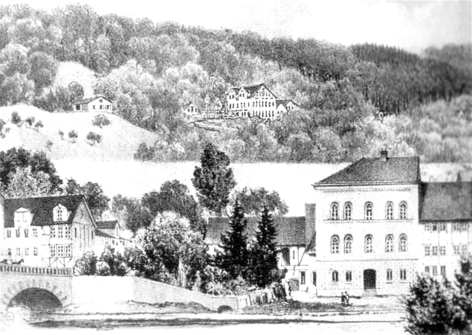 Andrees Berg Werrabrücke Blume Andrees Hotel