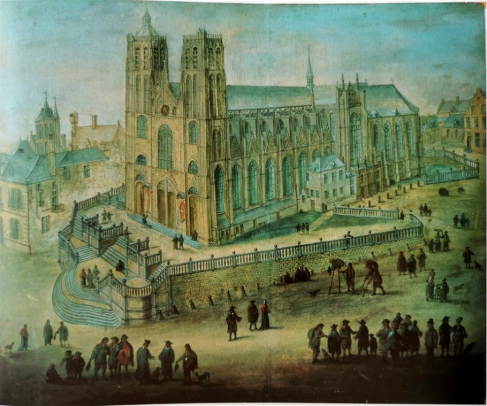 Andreas Martin, De Sint-Michielskerk, 37 x 45 cm (Museum NBB)