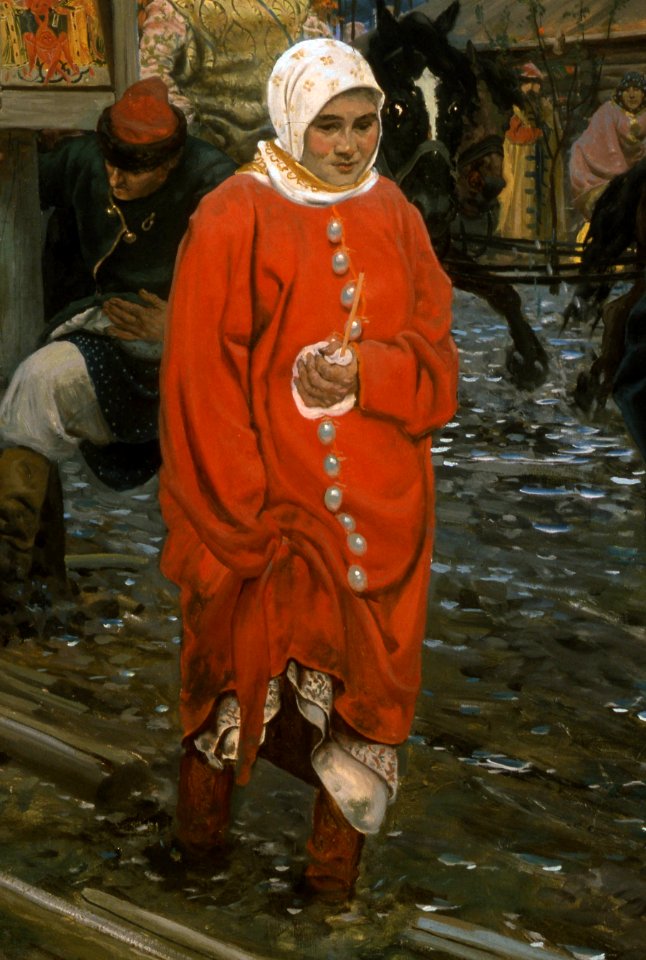 Andrei Ryabushkin - Seventeenth-Century Moscow Street on a Public Holiday - Google Art Project detail2