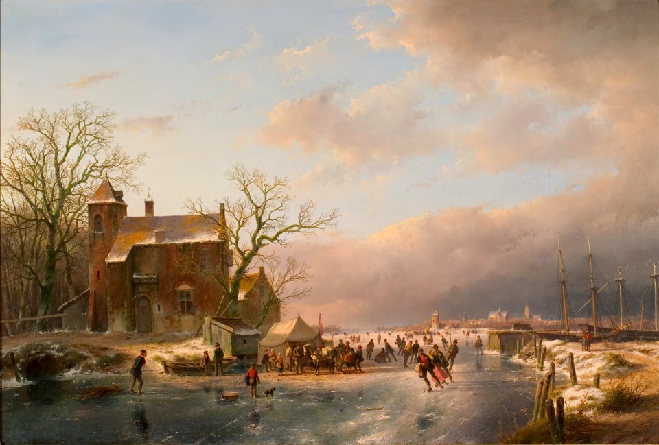 Andreas Schelfhout - Winterlandschap - 0143 - Rijksmuseum Twenthe