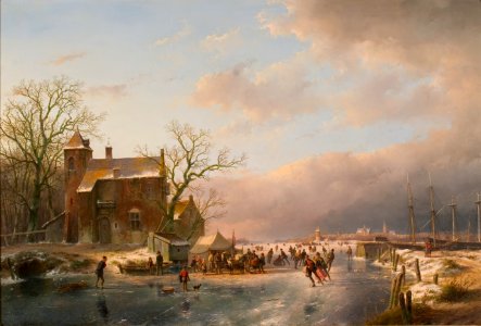 Andreas Schelfhout - Winterlandschap - 0143 - Rijksmuseum Twenthe