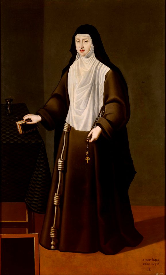 Andres López Polanco, , Schloss Ambras Innsbruck - Erzherzogin Margarete (1567-1633), Tochter von Maximilian II. als Nonne in ganzer Figur - GG 3108 - Kunsthistorisches Museum