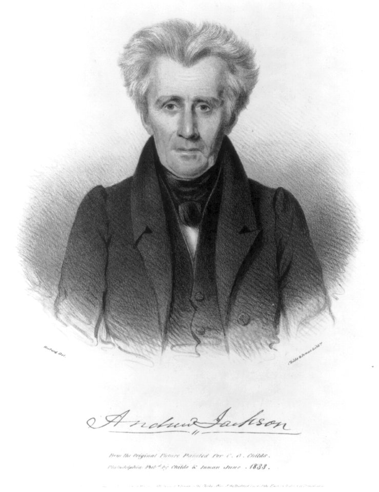 Andrew Jackson from the original picture painted for C.G. Childs - Hubard del. ; Childs & Inman lithrs. LCCN2013645349