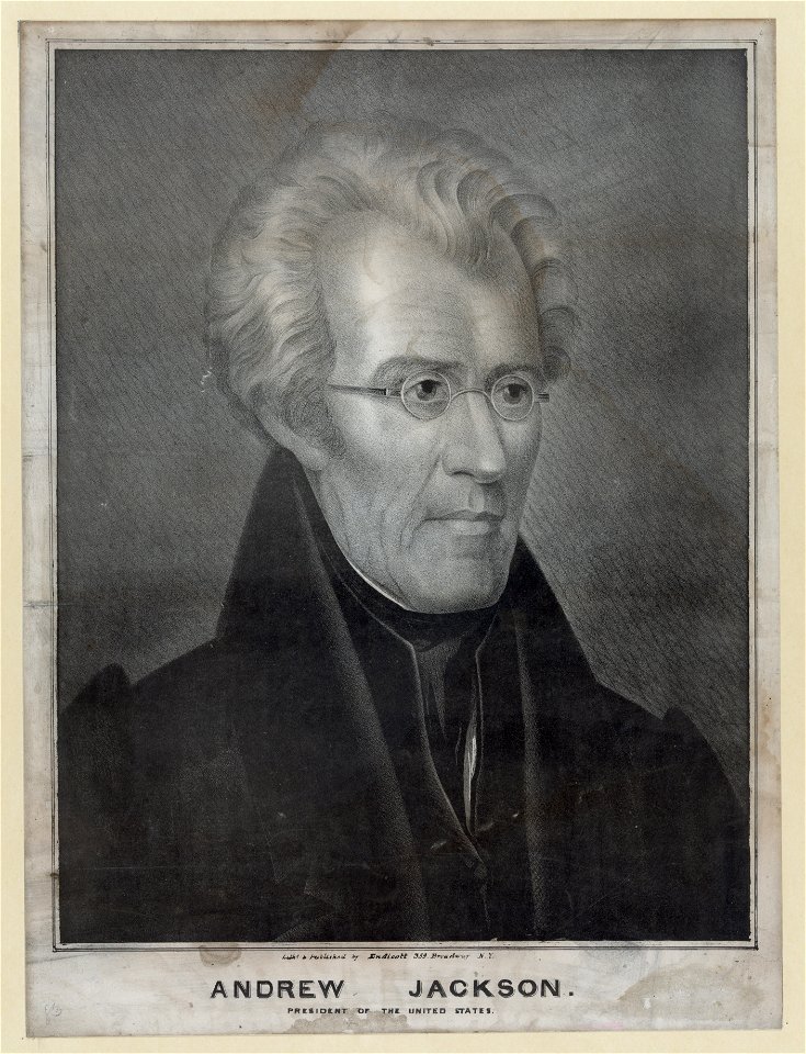Andrew Jackson, President of the United States - Litho. and published by Endicott, 359 Broadway, N.Y. LCCN2003653039
