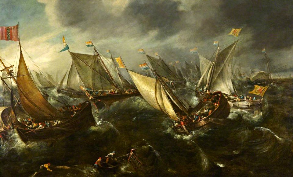 Andries van Eertvelt (1590-1652) - Dutch Yachts Racing - BHC0741 - Royal Museums Greenwich