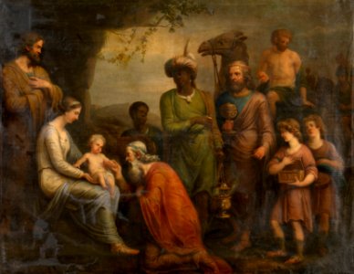 Andries Cornelis Lens - Adoration of the Magi. Free illustration for personal and commercial use.