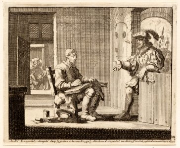 Andries Langedul te Antwerpen wordt gevangen genomen terwijl hij de bijbel leest, objectnr A 41927