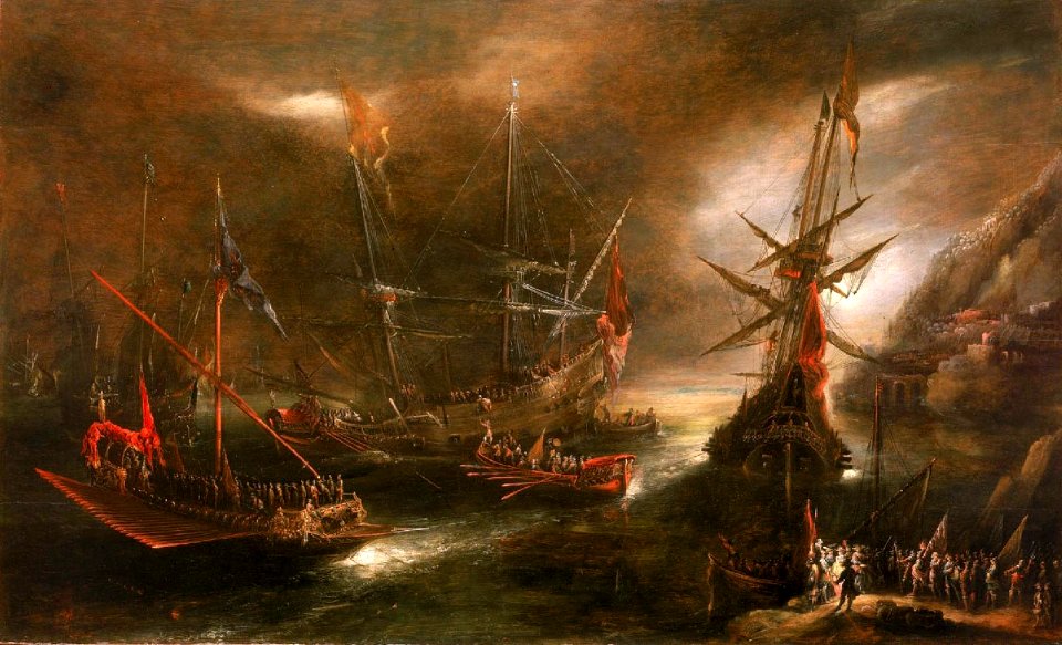 Andries van Eertvelt - Embarkation of Spanish Troops (1630s)