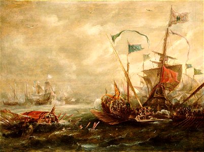 Andries van Eertvelt (1590-1652) - Spanish Engagement with Barbary Pirates - BHC0747 - Royal Museums Greenwich