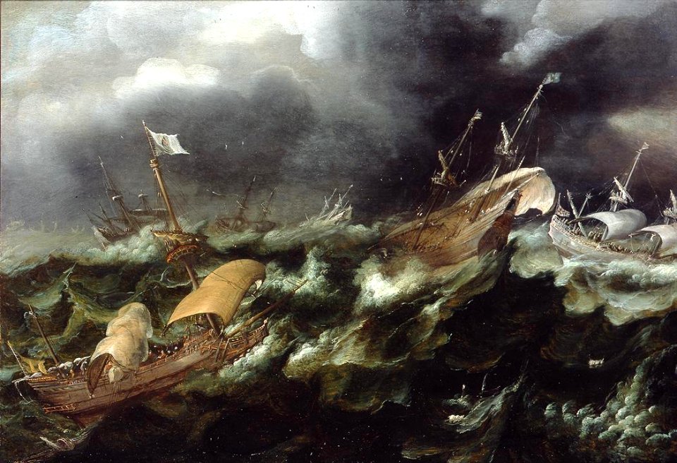 Andries van Eertvelt - Ships in Stormy Seas