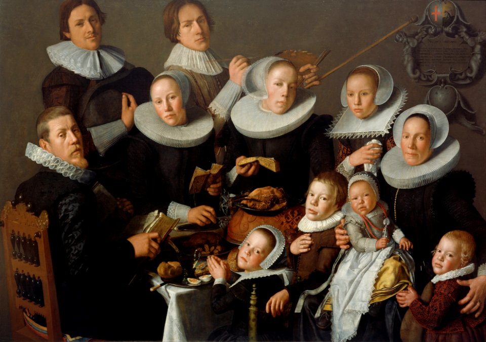 Andries van Bochoven - Portrait of the painter Andries van Bochoven and his family - Google Art Project