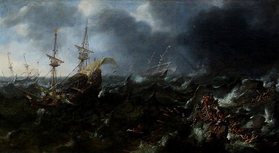Andries Van Eertvelt-Ships in Peril 1623