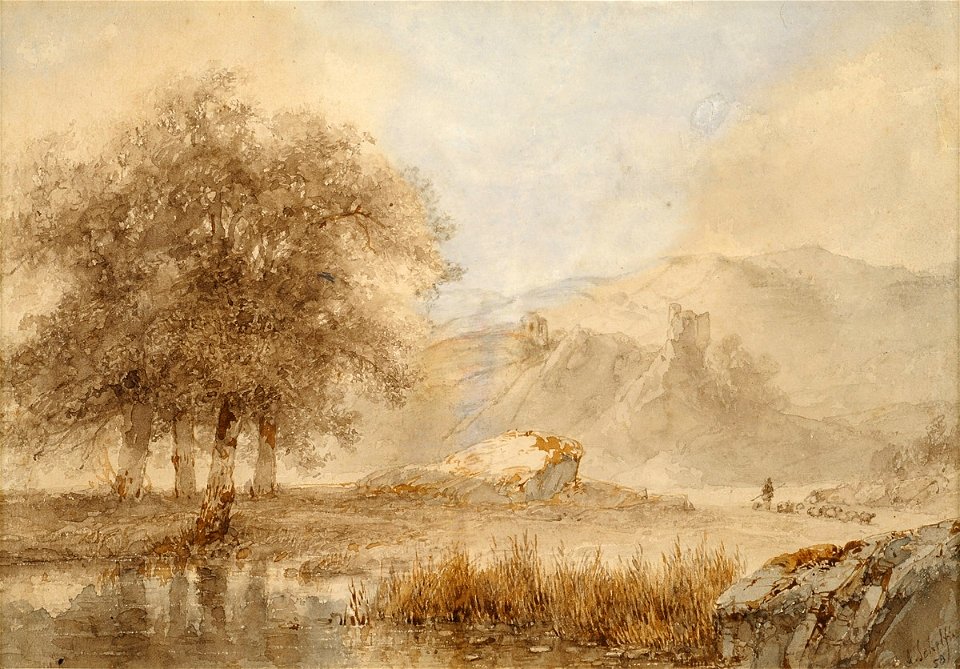 Andries Schelfhout Bewaldete Landschaft 1858