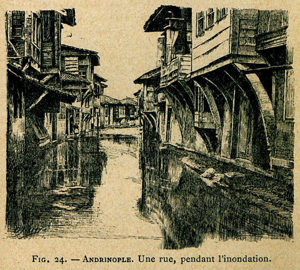Andrinople Une rue, pendant l'inondation - Beauregard J - 1896
