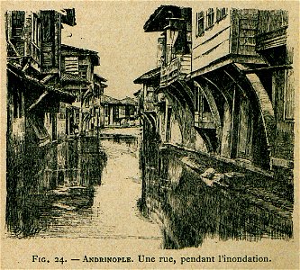 Andrinople Une rue, pendant l'inondation - Beauregard J - 1896