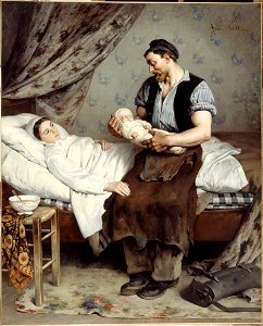 André Gill - Le nouveau-né - PDUT1465 - Musée des Beaux-Arts de la ville de Paris