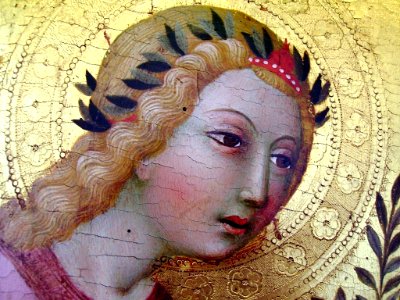 Angel, detail Sano di Pietro, Avignon