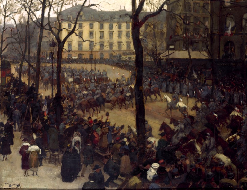 André Devambez - L'Escorte du président Wilson, place Saint-Augustin - P2297 - Musée Carnavalet