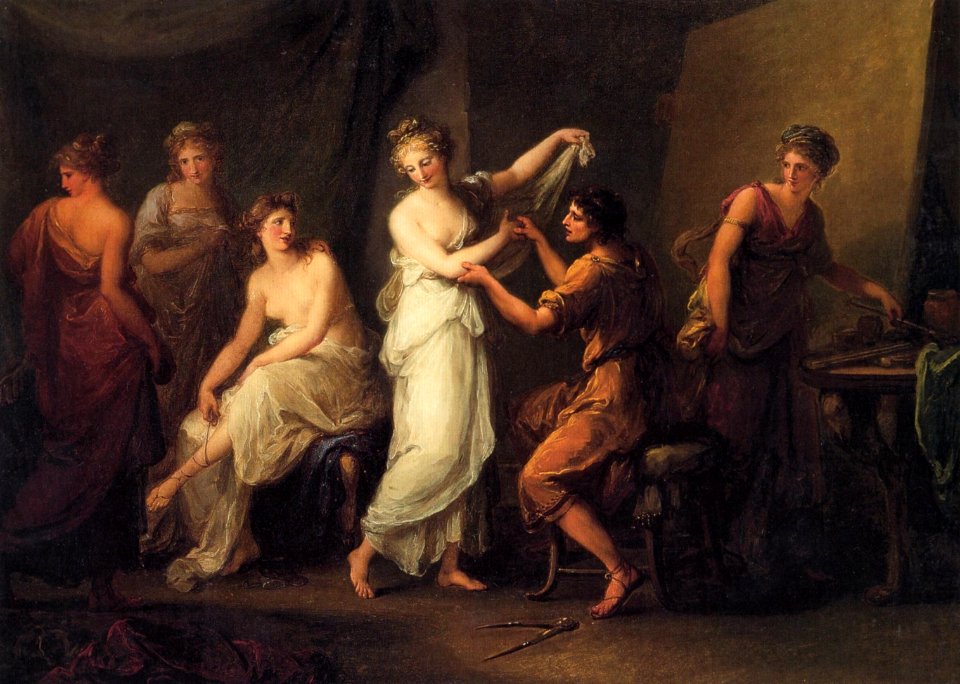 Angelica Kauffman - Zeuxis Selecting Models for His Painting of Helen of Troy