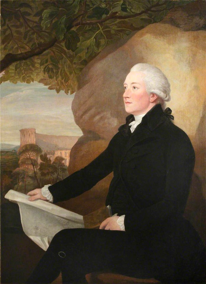 Angelica Kauffmann (1741-1807) (circle of) - Portrait of an Unknown Gentleman in Black Seated in Front of a Rock, Holding a Sheet of Paper - 1548152 - National Trust