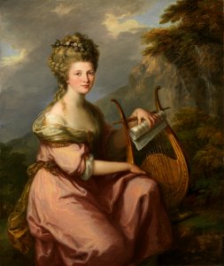 Angelica Kauffmann - Portrait of Sarah Harrop (Mrs. Bates) as a Muse - Google Art Project