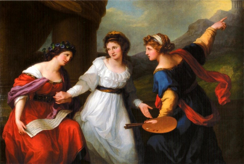 Angelica Kauffman Self-portrait Hesitating between the Arts of Music and Painting