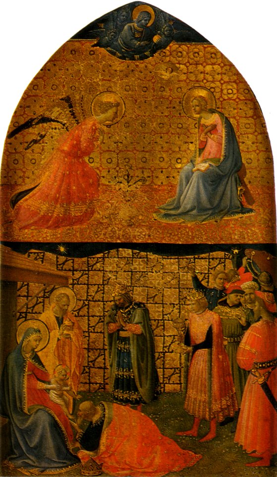 Angelico, annunciazione e adorazione dei magi, 42x25