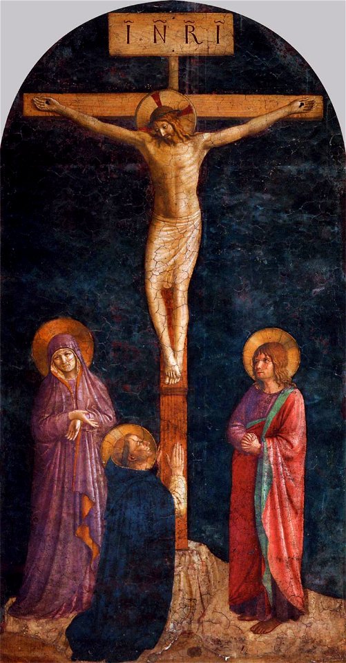 Angelico, crocefissione con san domenico, louvre