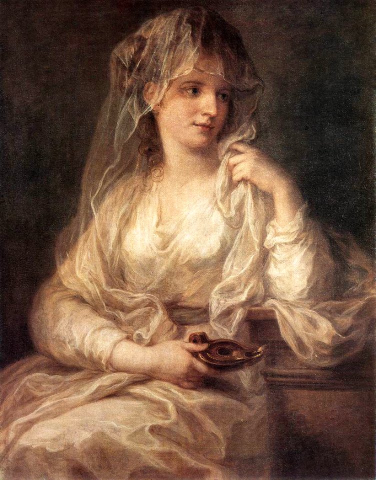 Angelica Kauffmann - Portrait of a Woman Dressed as Vestal Virgin - WGA12101
