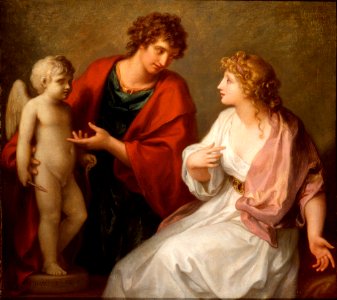 Angelica Kauffmann - Praxiteles Giving Phryne his Statue of Cupid - 59.008 - Rhode Island School of Design Museum
