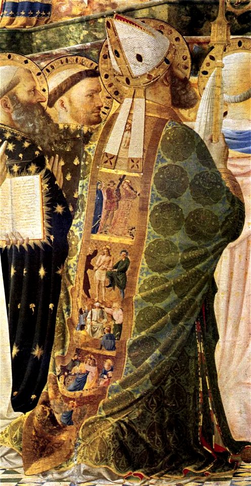 Angelico, incoronazione della vergine louvre, dettaglio