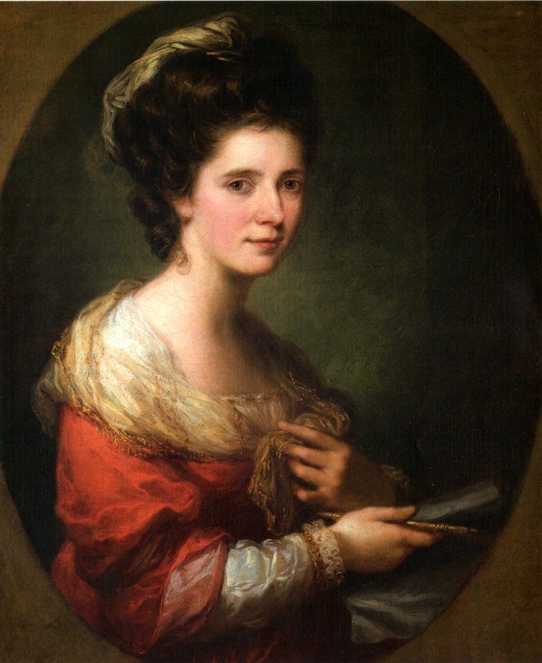 Angelica Kauffman - Self-Portrait with Charcoal Holder and Sharpener
