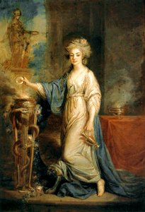 Angelica Kauffmann - Portrait of a Woman as a Vestal Virgin - WGA12100. Free illustration for personal and commercial use.