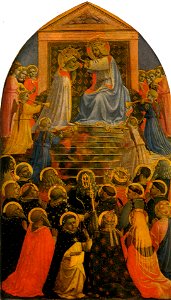 Angelico, incoronazione della Vergine, 42x25. Free illustration for personal and commercial use.