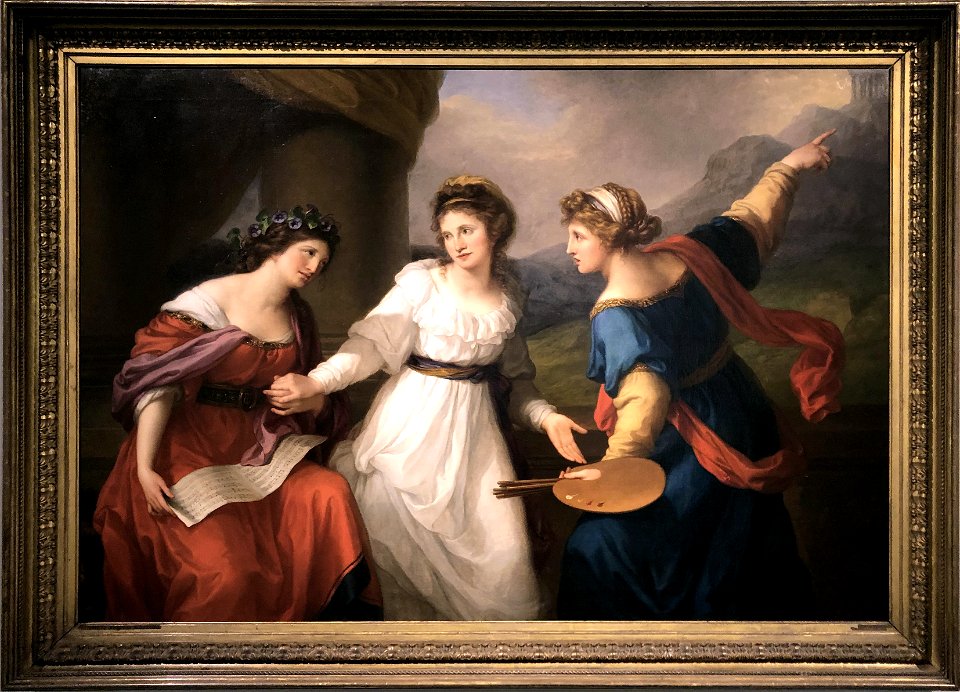 Angelika Kauffmann, Selbstbildnis am Scheideweg zwischen Musik und Malerei (1794) im Museum Kunstpalast 2020