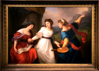 Angelika Kauffmann, Selbstbildnis am Scheideweg zwischen Musik und Malerei (1794) im Museum Kunstpalast 2020