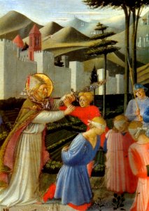 Angelico, san nicola salva tre condannati a morte