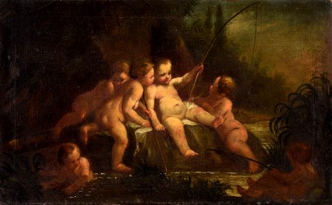 Angelnde Putti