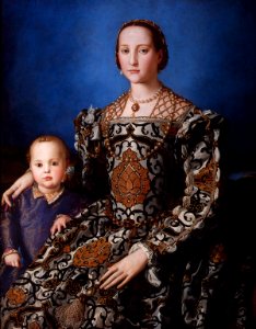 Angelo Bronzino - Eleonora of Toledo with her son Giovanni de' Medici - WGA3247. Free illustration for personal and commercial use.