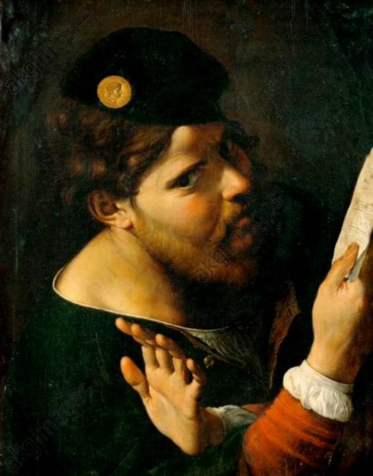 Angelo Caroselli - Zingende man - GG 1583 - Kunsthistorisches Museum