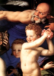 Angelo Bronzino - Venus, Cupid and Time (detail) - WGA3297
