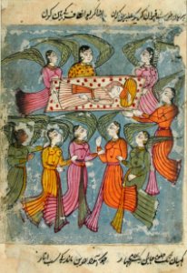 Angels carry Manohar in his bed (6124547617)