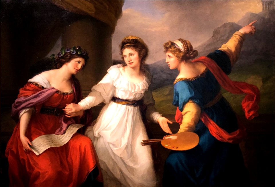 Angelika Kauffmann, Selbstbildnis am Scheideweg zwischen Musik und Malerei (1794)