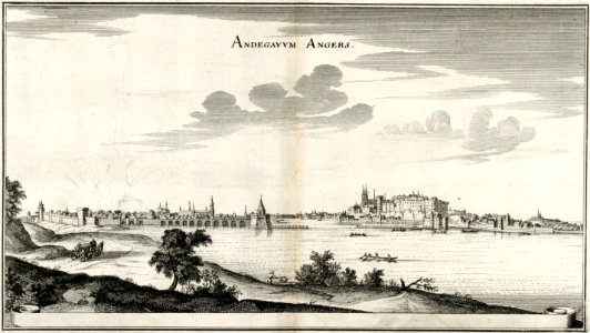 Angers Merian 1657. Free illustration for personal and commercial use.