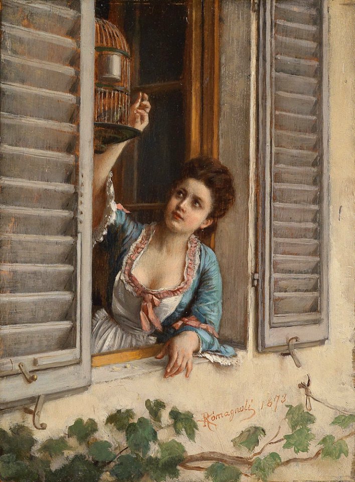 Angiolo Romagnioli Der kleine Liebling 1873