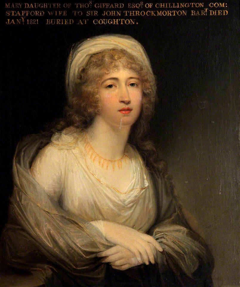 Anglo-French School - Maria Catherine Giffard (1762–1821), Lady Throckmorton - 135604 - National Trust